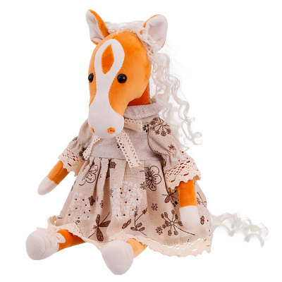 Мягкая игрушка Лошадка в платье с кружевами Лизетт 24 см Relana RLS25005-24